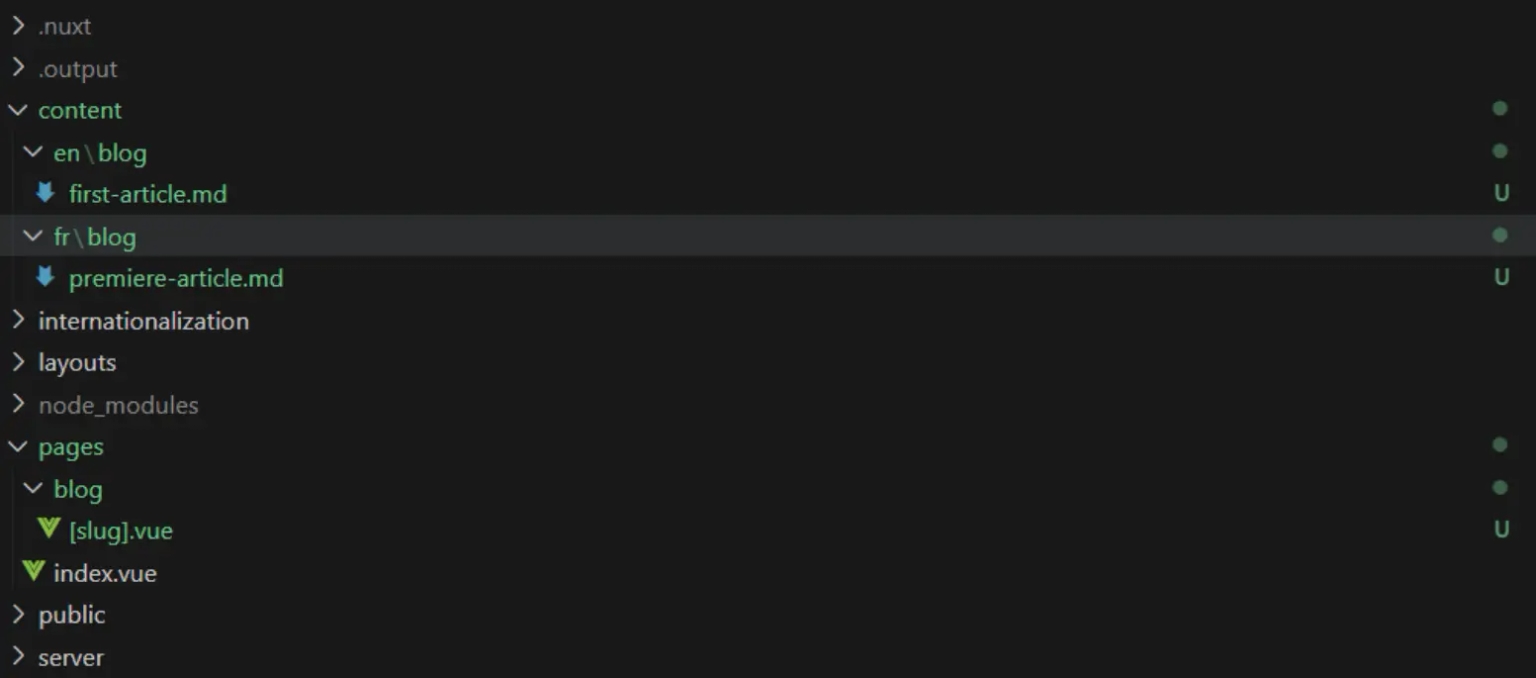 Nuxt folder structure